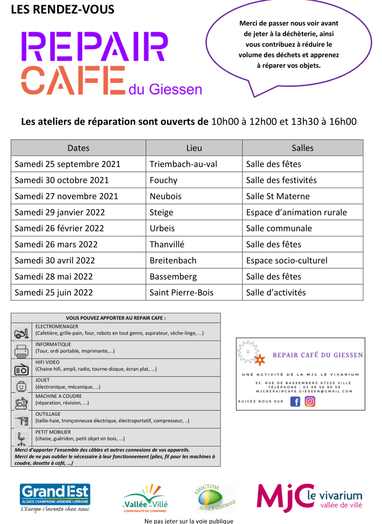 Repair Café @ Salle des activités | Saint-Pierre-Bois | Grand Est | France