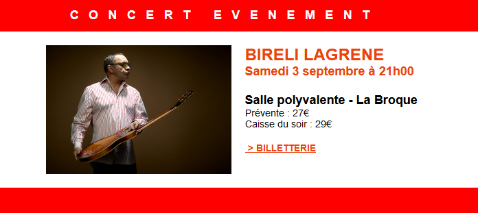 Concert évènement avec BERELI LAGRENE @ Salle polyvalente de LA BROQUE | La Broque | Grand Est | France