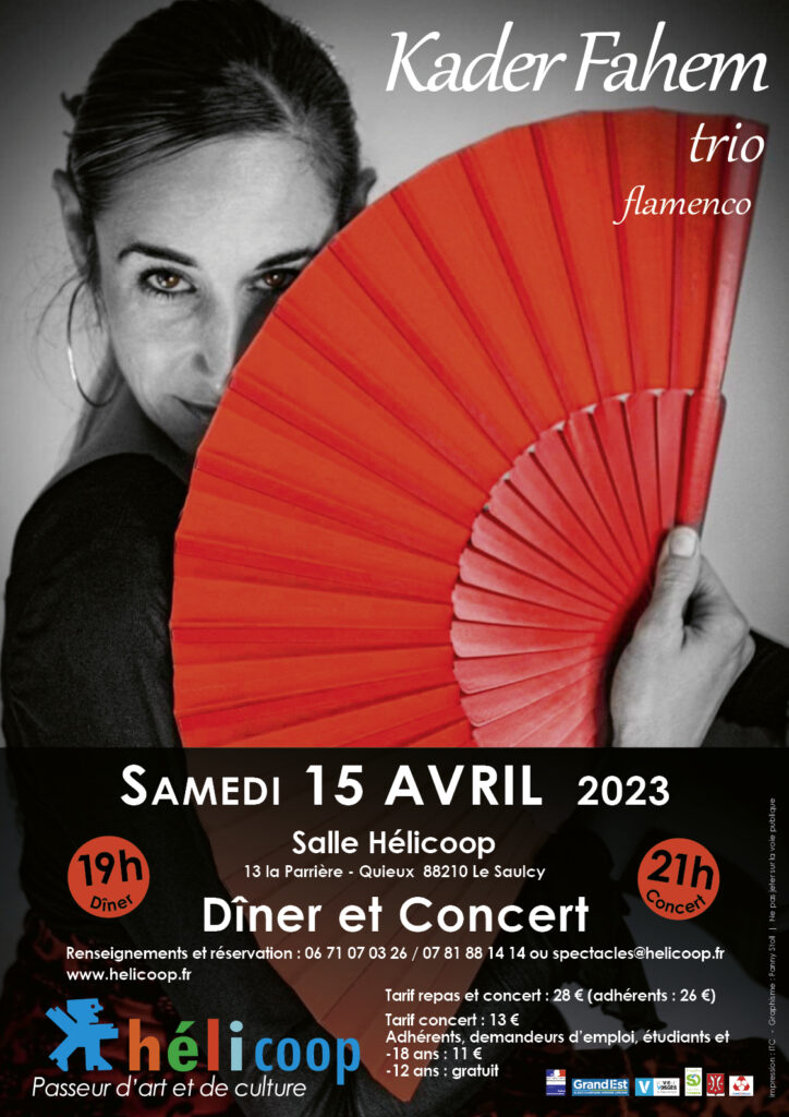 Dîner concert avec le trio Kader Fahem @ Hélicoop | Le Saulcy | Grand Est | France