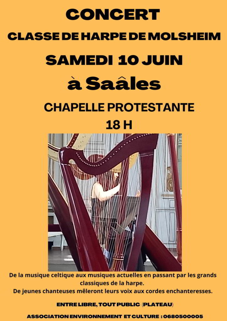 Concert classe de harpe de Molsheim @ Eglise protestante de Saâles | Saales | Grand Est | France