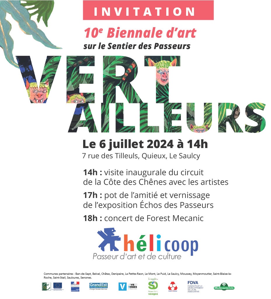 Inaugurations de la 10e Biennale d'art sur le Sentier des Passeurs @ Hélicoop | Le Saulcy | Grand Est | France