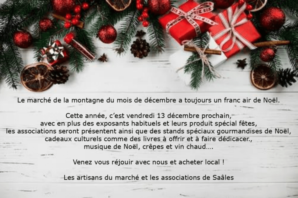 Marché à Saâles le 13 décembre @ Salle des fêtes Saâles | Saales | Grand Est | France