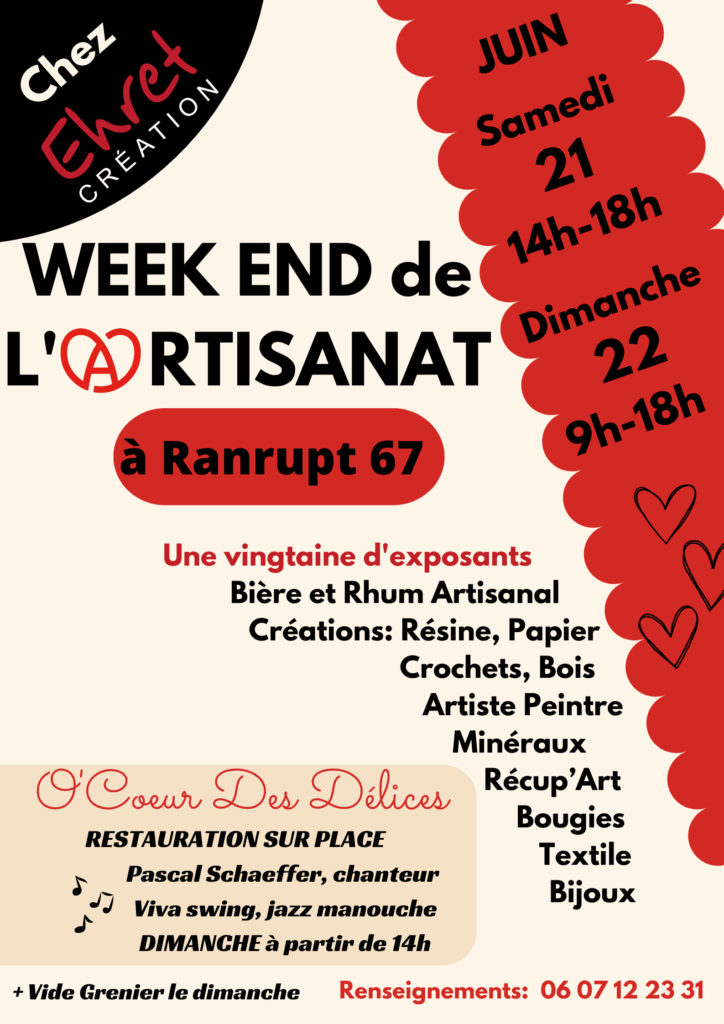 Week-end de l'artisanat @ Ehret Création | Ranrupt | Grand Est | France