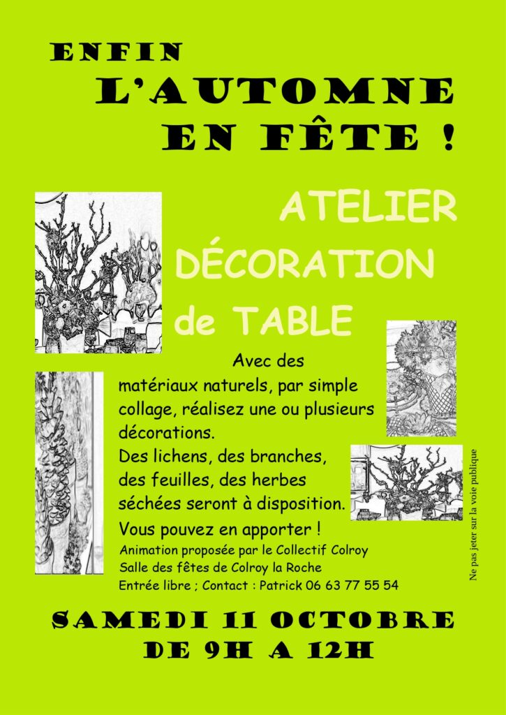 Fête d'automne déco de tables @ Salle des fêtes | Colroy-la-Roche | Grand Est | France