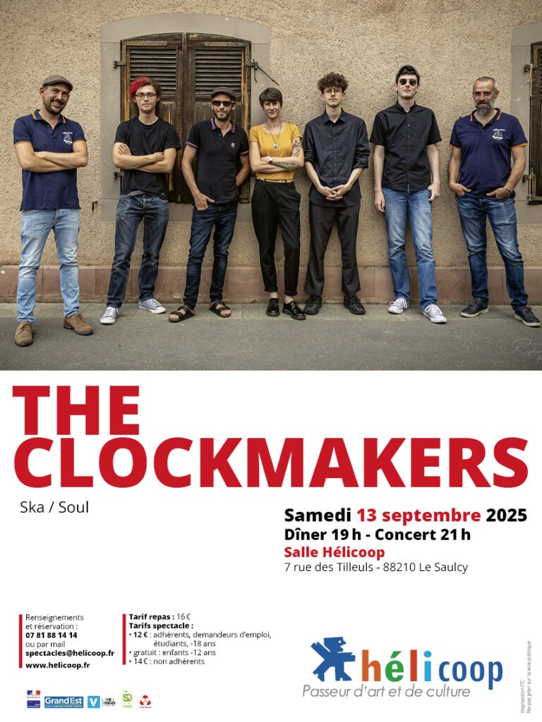 Concert "The Clockmakers" @ Salle Hélicoop | Le Saulcy | Grand Est | France