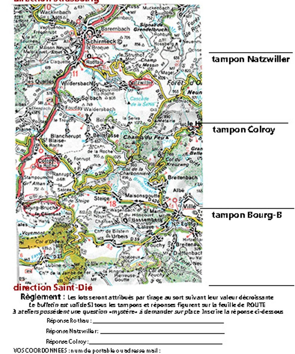FEUILLE DE ROUTE verso